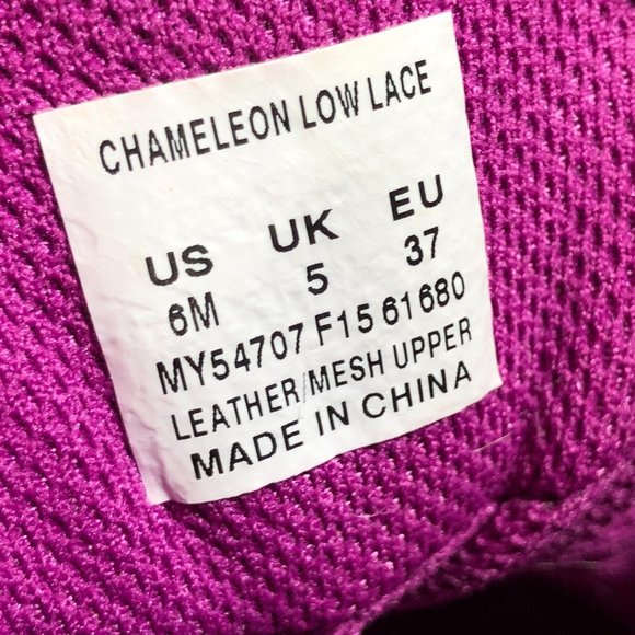 Merrell Chameleon Low Lace Pink Hiking Boots 6 - Picture 9 of 9